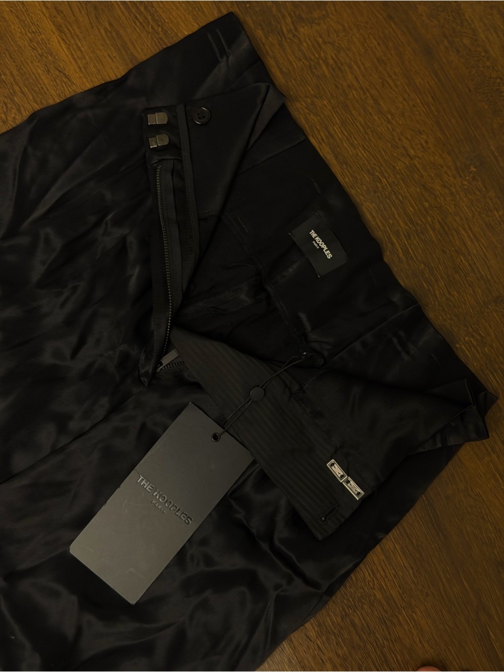 The Kooples Black Satin Pants